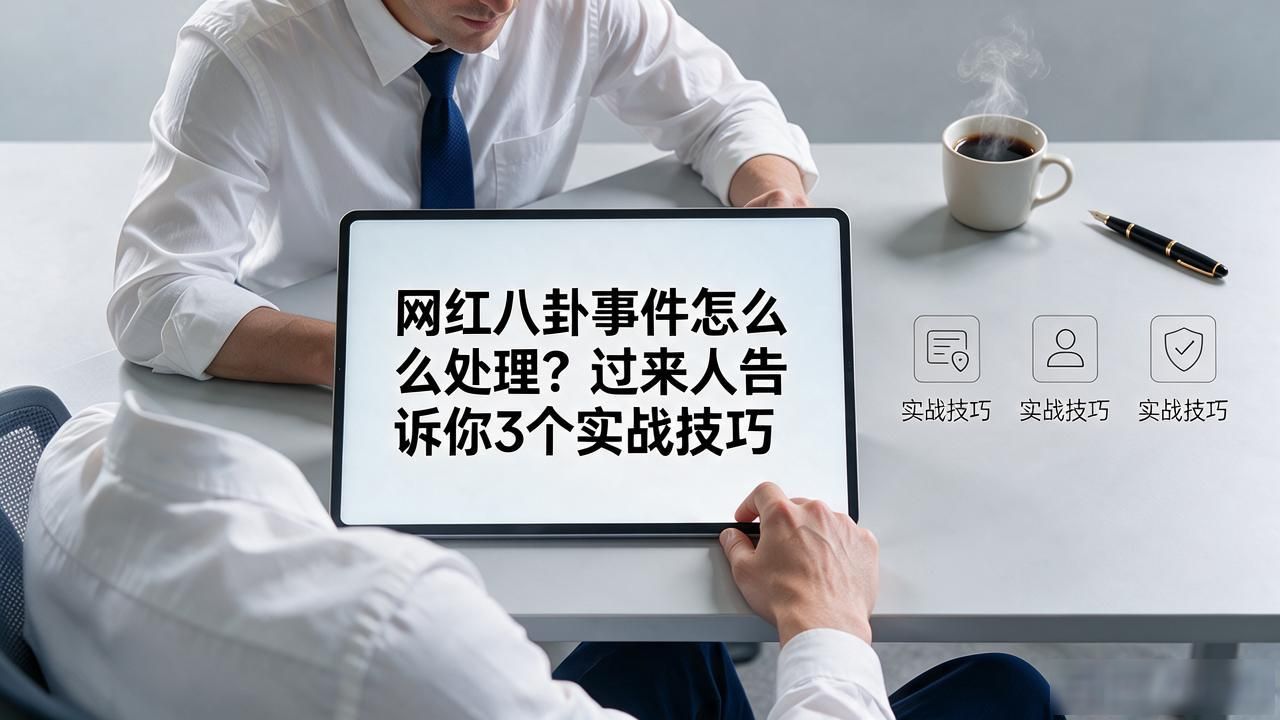 网红八卦事件怎么处理？过来人告诉你3个实战技巧