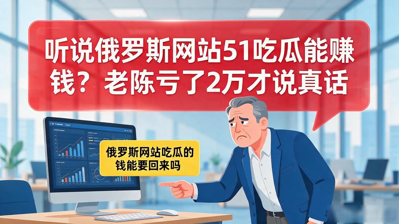 听说俄罗斯网站51吃瓜能赚钱？老陈亏了2万才说真话